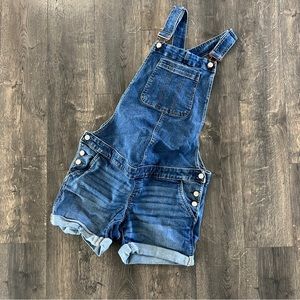 MATERNITY Overall Denim Shorts